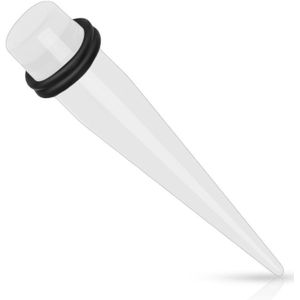 Stretcher volledig van acryl met twee O-rings – Helder – 25 mm