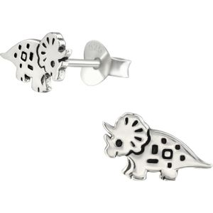 Dinosauris oorknopjes van oud zilver voor kids