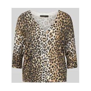 Gebreid jack met V-hals en 3/4-mouwen