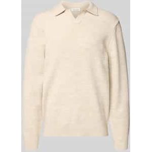 Regular fit shirt met lange mouwen en polokraag, model 'Karl'