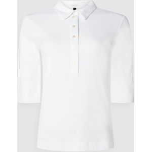 Poloshirt met ribstructuur, model 'ESSENTIALS'