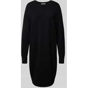 Knielange gebreide jurk met ronde hals