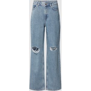 Relaxed fit jeans in destroyed-look