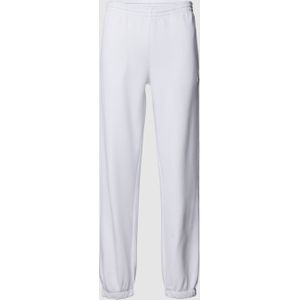 Regular fit sweatpants met labelpatch