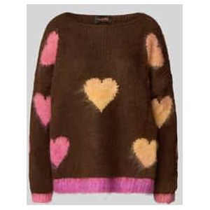 Oversized gebreide pullover van een mix van wol en alpaca