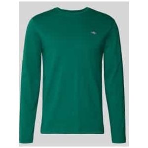 Shirt met lange mouwen en labelstitching