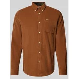 Tailored fit vrijetijdsoverhemd van puur katoen