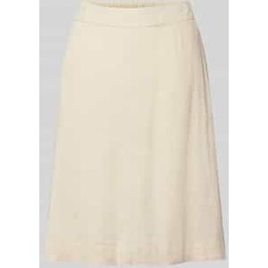 Uitlopende knielange rok van een mix van linnen en viscose