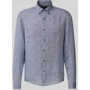 Slim fit vrijetijdsoverhemd van linnen