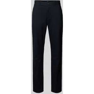 Straight fit stoffen broek met achterzakken