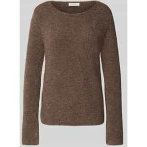Regular fit gebreide pullover van scheerwolmix met alpaca