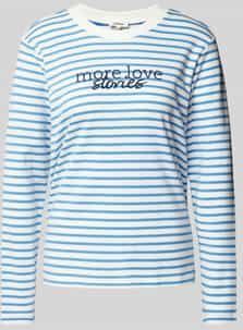 Regular fit shirt met lange mouwen van puur katoen met borduursel