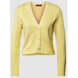 Kort gebreid jack met pied-de-poule-motief