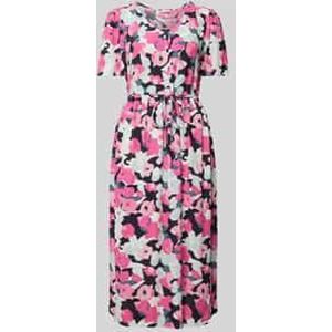 Midi-jurk met strikceintuur