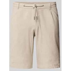 Slim fit korte broek met tunnelkoord