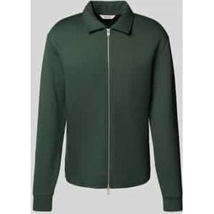 Regular fit sweatjack van viscosemix, model 'EMANUEL'