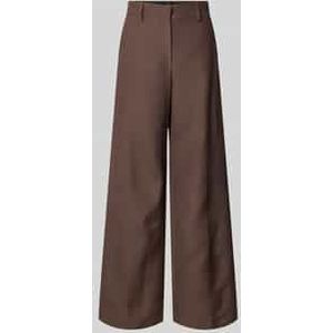 Wide leg stoffen broek met katoen, model 'BALLO'