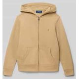 Regular fit sweatjack met logostitching, model 'Tops'