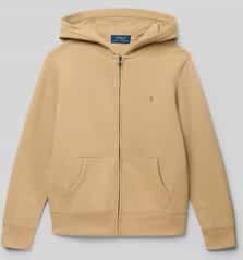 Regular fit sweatjack met logostitching, model 'Tops'