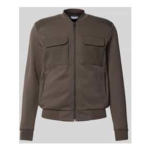 Slim fit sweatjack met viscose, model 'Neuter'