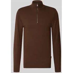 Schipperstrui van katoenmix in gebreide look