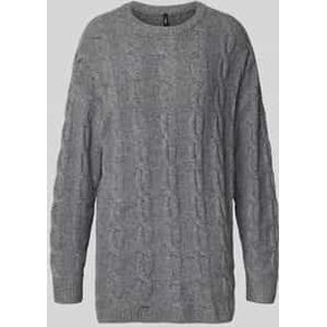 Regular fit gebreide pullover met structuurmotief, model 'JEANETTE'