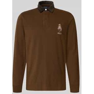 Regular fit poloshirt met logostitching, model 'Rug'