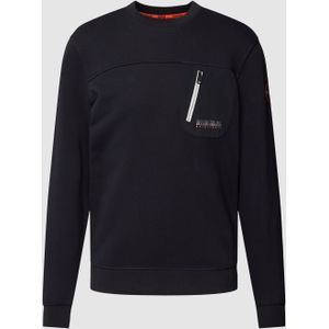 Sweatshirt met labelprint, model 'HURON'