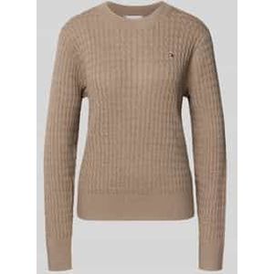 Tommy Hilfiger - Regular Fit - Damespullover - Effen/Gemêleerd - Puur Katoen