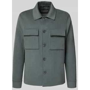 Regular fit overhemdjack van wolmix