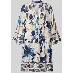 Mini-jurk van viscose in laagjeslook