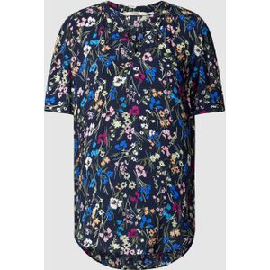 Blouseshirt van viscose met tuniekkraag