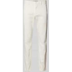 Slim fit chino met knoop- en ritssluiting, model 'HARLEM'