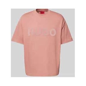 Oversized T-shirt met labelprint, model 'Dinkee'