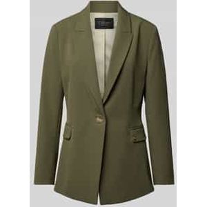 s.Oliver BLACK LABEL - Slim Fit Blazer - Effen - Dames - Met Klepzakken