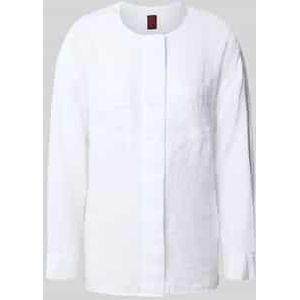 Regular fit linnen blouse met borstzakken