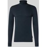 Shaped fit shirt met lange mouwen van puur katoen met col