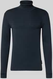 Shaped fit shirt met lange mouwen van puur katoen met col