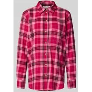 Relaxed fit overhemdblouse met borstzak