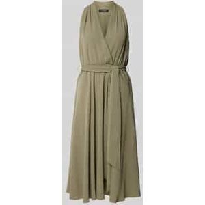 Avondjurk met strikceintuur, model 'VARSHA'