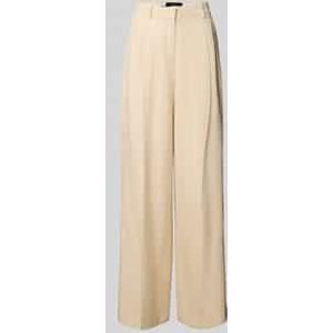 Weekend Max Mara - VELIERO - Bandplooibroek - Beige - Mix van Viscose en Linnen