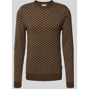 Gebreide pullover met ribboorden, model 'BALEN'