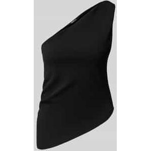 Gina Tricot - Tricot Top - Ecru - Mouwloos - One Shoulder Kraagvorm