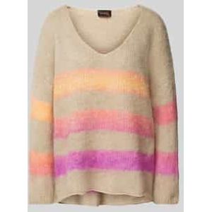 Gebreide pullover van wolmix met extra brede schouders