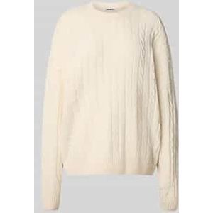 Gebreide pullover met kabelpatroon