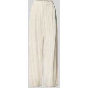 Wide leg stoffen broek met bandplooien