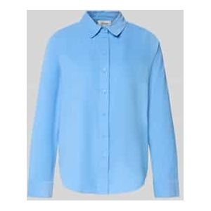 s.Oliver RED LABEL - Overhemdblouse - Effen - Regular Fit - Lange Mouwen - Puur Katoen