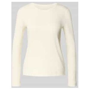 Shirt met lange mouwen en geribde ronde hals