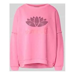 Sweatshirt met siersteentjes en ronde hals