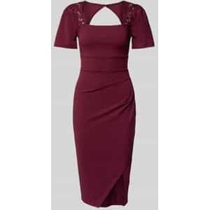 Knielange cocktailjurk met plooien